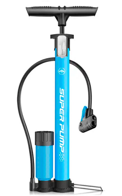 фото Насос напольный Super Pump с электронным манометром цвет: синий
