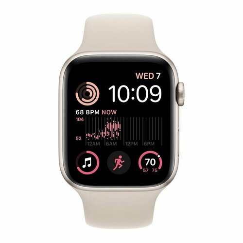 Умные часы Apple Watch SE (2023) 44mm Aluminum Case with Sport Band S/M Starlight