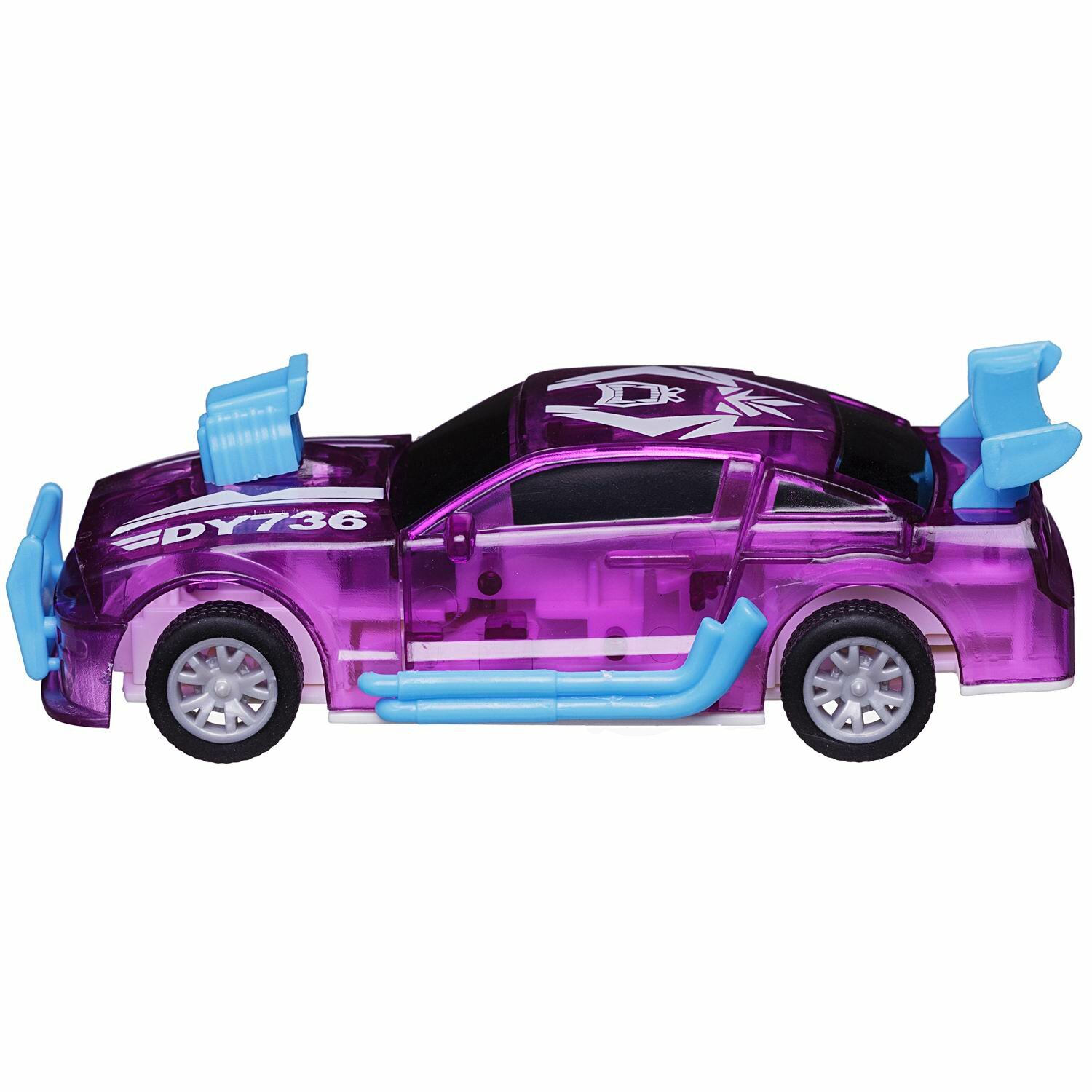 Машинка Abtoys разбивающаяся инерционная фиолетовая 1:32 C-00405/фиолетовая