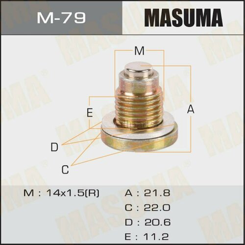 MASUMA M-79 Болт маслосливной с магнитом 14х1.5mm