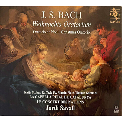 AUDIO CD J S BACH - CHRISTMAS ORATORIO (2CD) - SAVALL, JORDI/Le Concert des Nations. 2 Hybrid SACD audio cd jordi savall españ