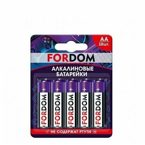 FORDOM Алкалиновые батарейки AA/LR6 10 шт