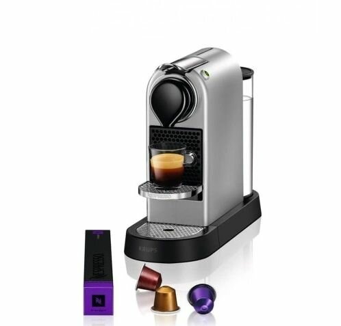 Капсульная кофемашина Krups Nespresso CitiZ 19 бар, серый - фотография № 1