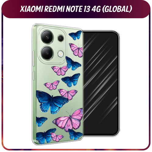 Силиконовый чехол на Xiaomi Redmi Note 13 4G (Global) / Сяоми Редми Нот 13 4G Полет бабочек, прозрачный силиконовый чехол на xiaomi redmi note 13 4g global сяоми редми нот 13 4g хьюстон я проблема прозрачный
