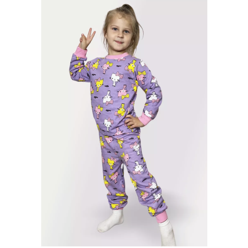 фото Пижама, размер 116, фиолетовый без бренда