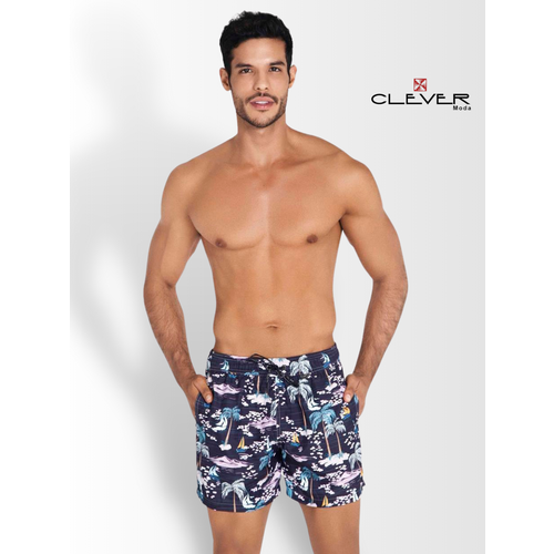 фото Шорты для плавания clever moda, размер 44, синий