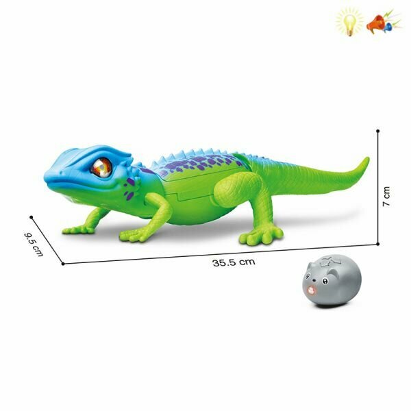 Радиоуправляемая ящерица на пульте управления 36 см (Свет, звук)