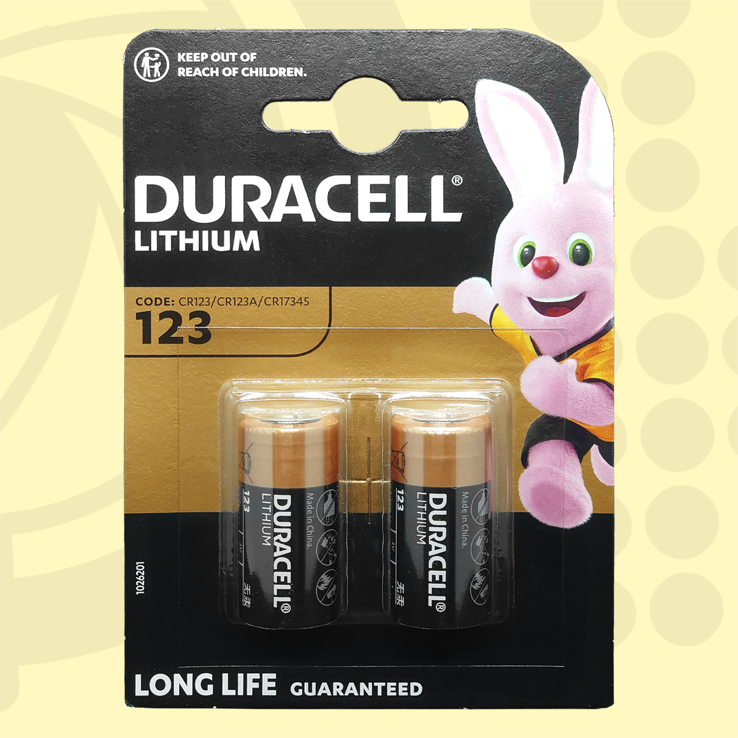 Duracell 123 | 3 вольта, Литиевые батарейки - 2шт.