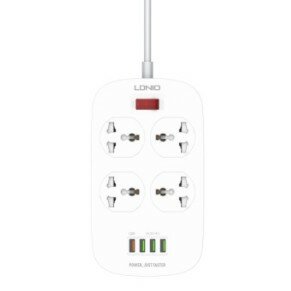 Perfeo Сетевые фильтры LD B4611 LDNIO SC4407Q Сетевой фильтр 2м 4 розетки EU UK US 2500W 4 USB+QC 3.0 Выкл. на розетки Black