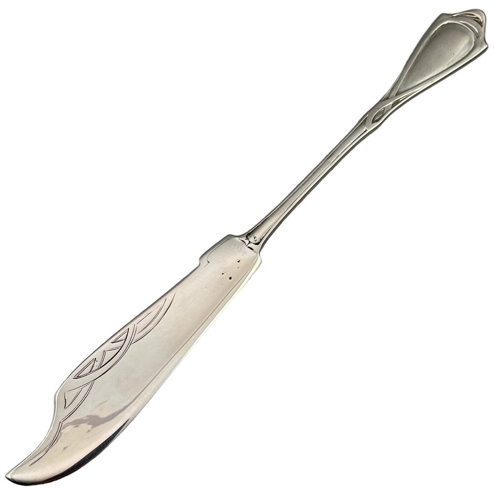 Нож для рыбы, серебро 0.800, 1900-1930 гг, Европа