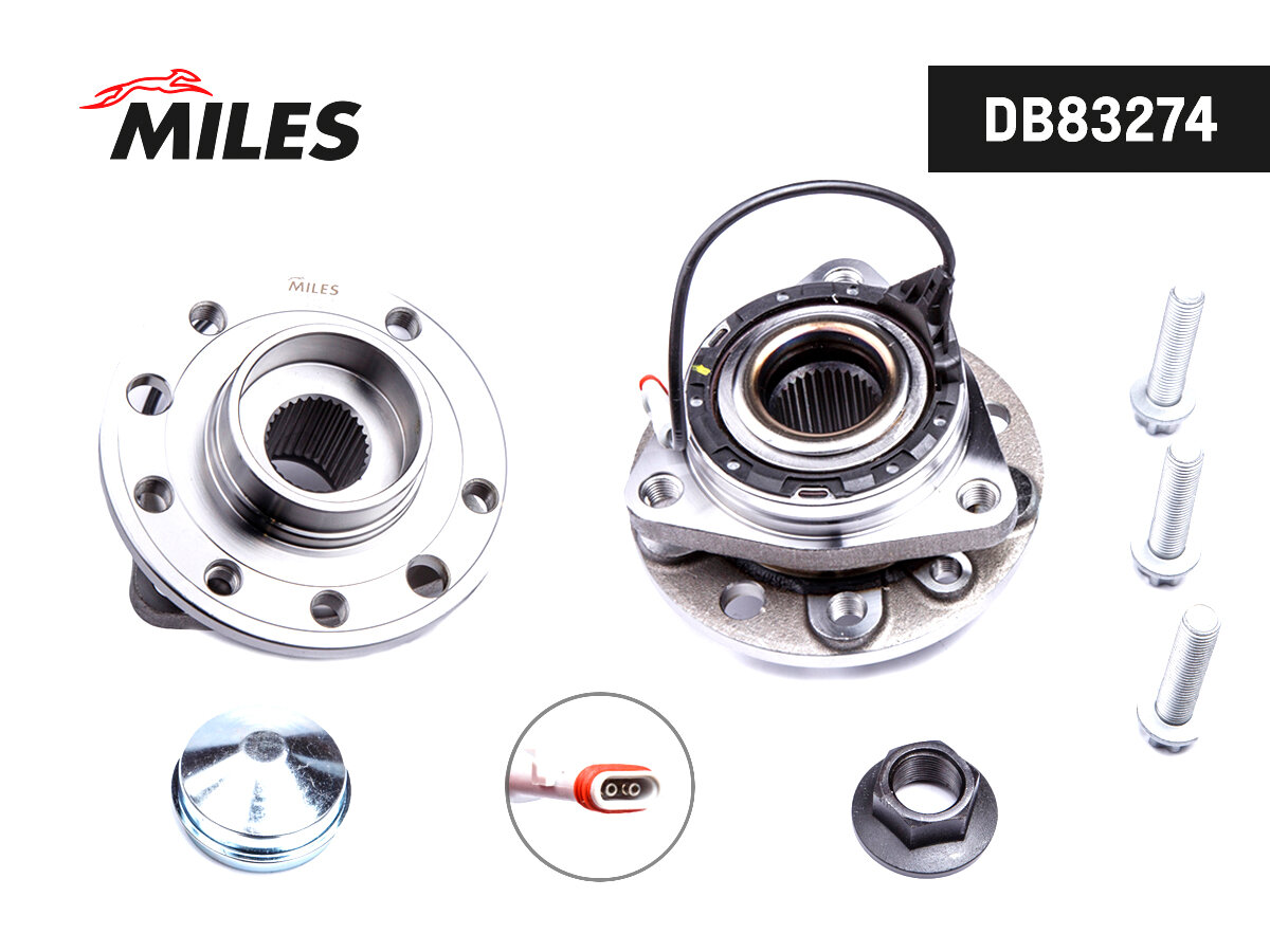 MILES Ступица с подшипником OPEL ASTRA H/ZAFIRA B 1.9CDTI-2.0T 04- передняя (5 отверстий)