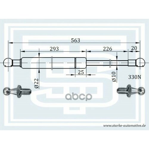 STARKE 189066 189-066_189-066_STARKE_Амортизатор багажника NISSAN PRIMERA (W10) Traveller