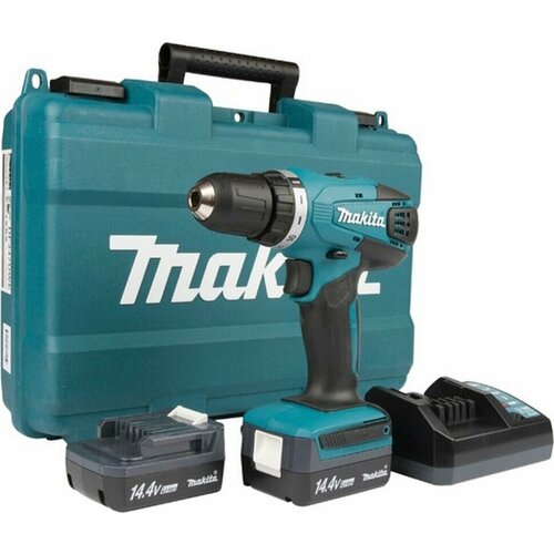 Аккумуляторная дрель Makita DF347DWE 14.4 V 2 x 1.3 Ah аккумулятор