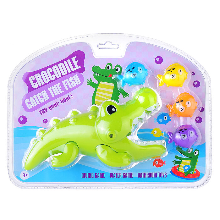 Игрушка для ванны Y303 "Крокодил" на листе