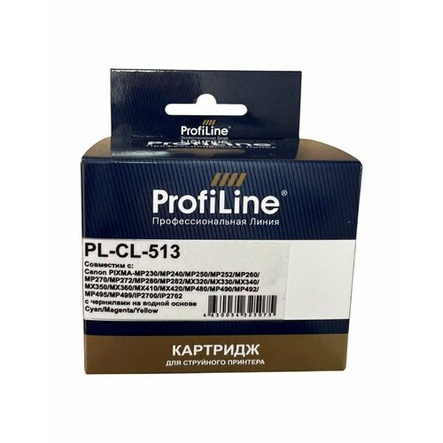 Картридж CL-513 для CANON PIXMA MP250, MP280, MP230, iP2700, MP495, MP270, MP252 ProfiLine цветной картридж canon cl 446xl color цветной голубой пурпурный желтый