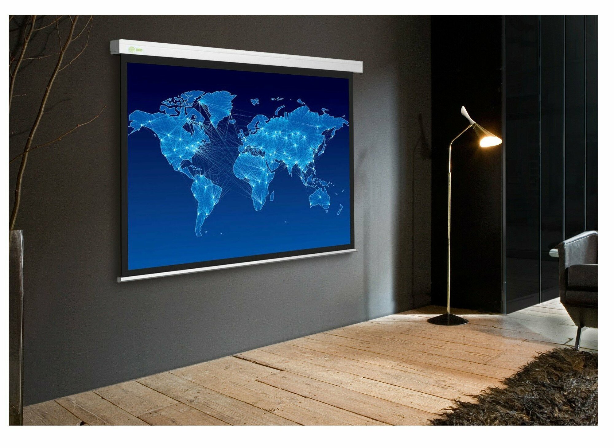 Экран CACTUS Wallscreen , 203х152 см, 4:3, настенно-потолочный белый - фото №7