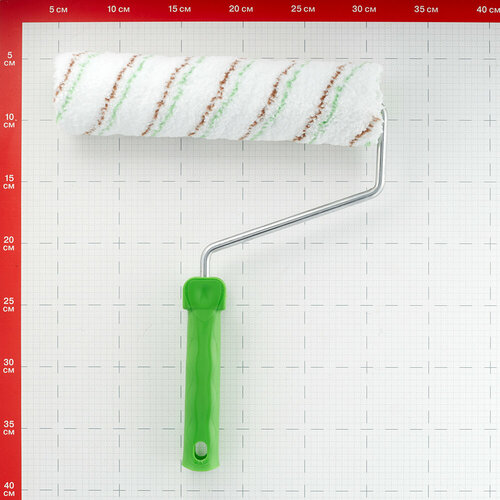 Валик микрофибра 250 мм стержень 8 мм d45 мм ворс 11 мм для водной основы с ручкой Wenzo Verona 1060₽