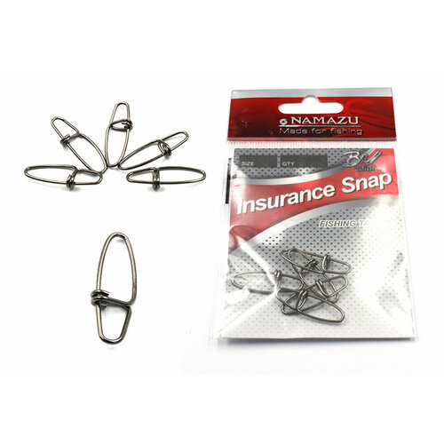 фото Карабин namazu insurance snap, цв. bn, р. 1, test-14 кг (уп. 10 шт)/1500