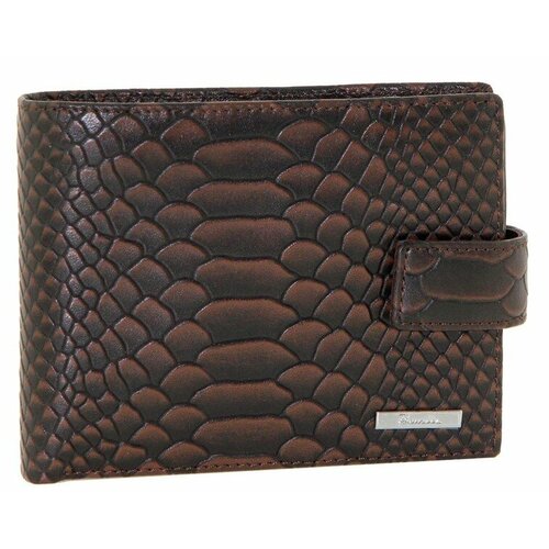 фото Кошелек prensiti, фактура под рептилию, коричневый