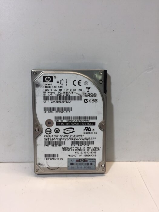 Жесткий диск 2.5" Sas HP 146Gb DG146BAAJB