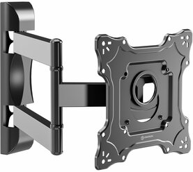 Кронштейн на стену ONKRON M4S для телевизора 17"-43", наклонно-поворотный, до 35 кг, черный