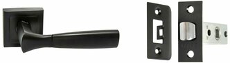 Ручки дверные (2 шт) межкомнатные Loid 470 BL + защелка 8-45 BL черный