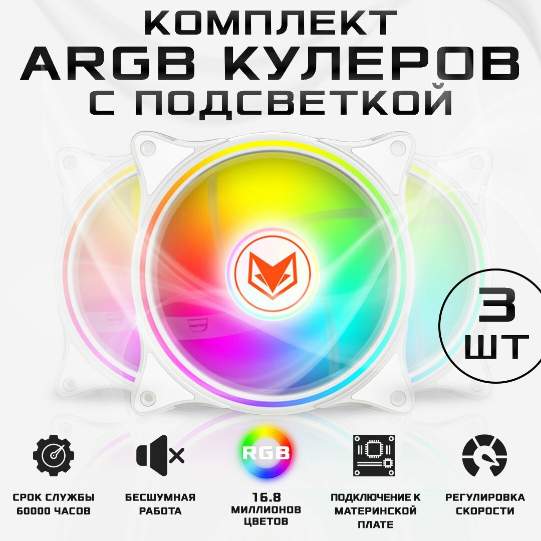 Вентилятор система охлаждения (кулер) для ПК с ARGB подсветкой