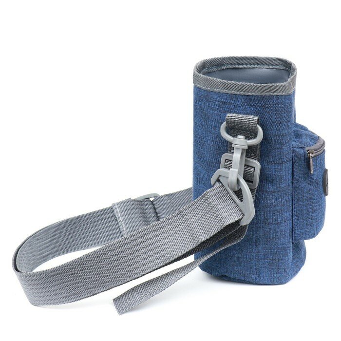Сумка для лакомств, с карманом для пакетов, 18 х 10 х 18 см, синяя - фотография № 3