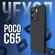 Черный чехол для POCO C65 / противоударный матовый black бампер к...