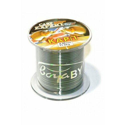 фото Леска carp expert 300 m. d 0.30 mm чёрно-зелёная boyaby