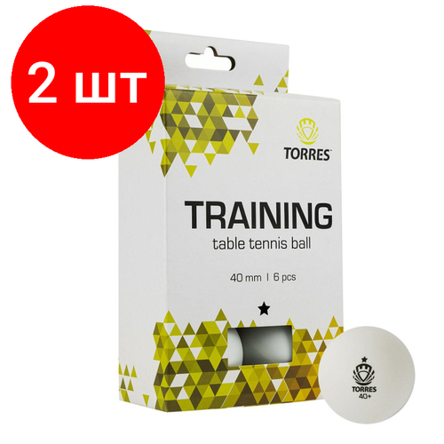 фото Комплект 2 штук, мяч для настольного тенниса torres training 1x tt21016, s0000146784