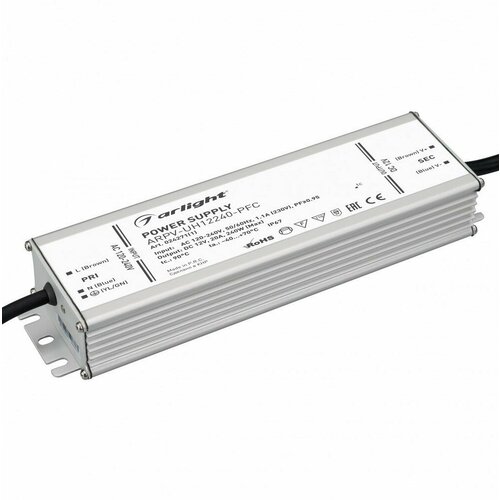 Arlight Блок питания ARPV-UH12240-PFC (12V, 20.0A, 240W) (IP67 Металл, 7 лет) 024271(1)