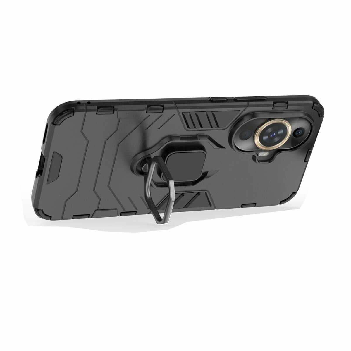Противоударный чехол с кольцом Panther Case для Huawei Nova 11 (черный)