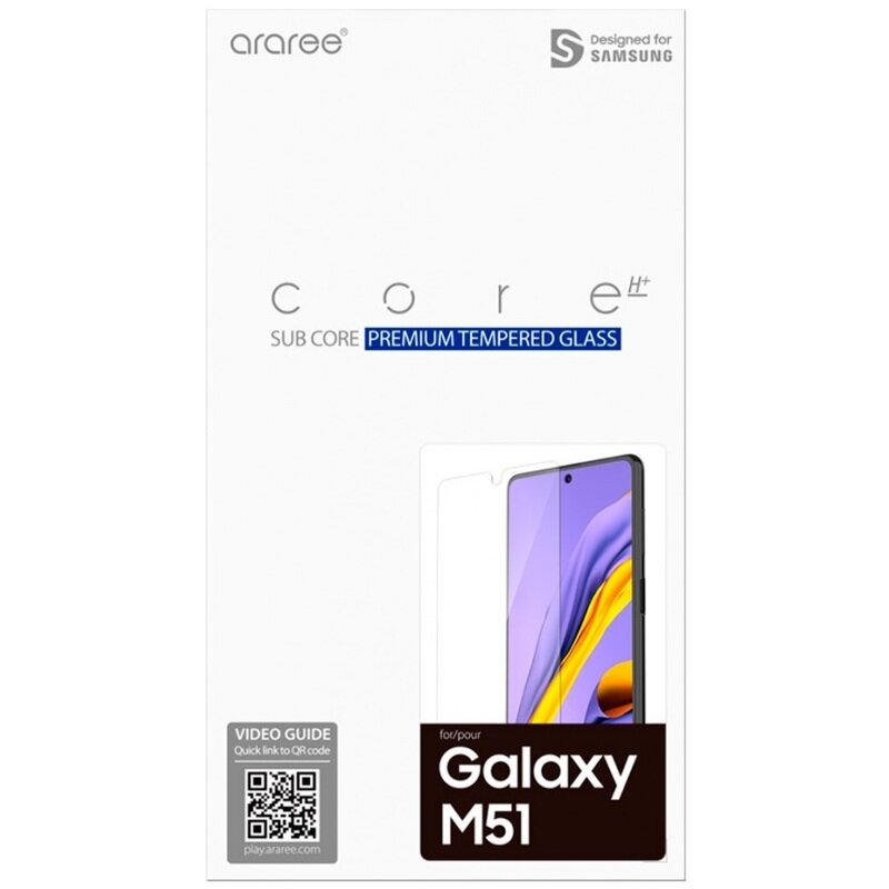 Защитное стекло для экрана SAMSUNG araree by KDLAB для Samsung Galaxy M51 прозрачная, 1 шт [gp-ttm515kdatr] - фото №11