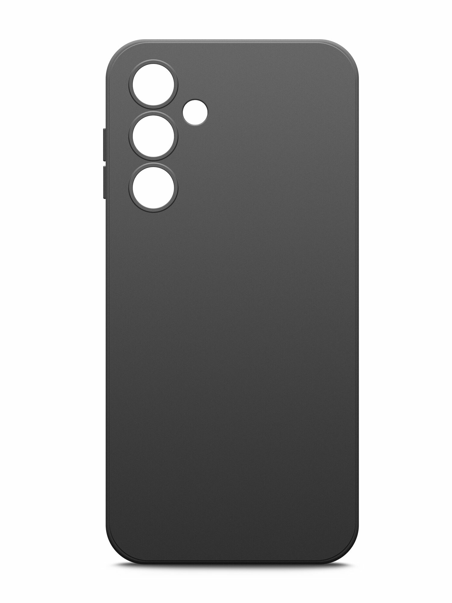 Чехол на Samsung Galaxy A25 (Самсунг Галакси А25) черный матовый силиконовый с защитой (бортиком) вокруг камер, Brozo