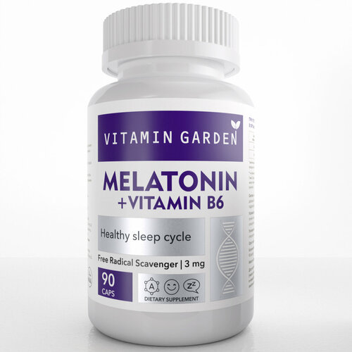 Мелатонин (Melatonin) 3 мг. для нормализации сна, 90 капсул.