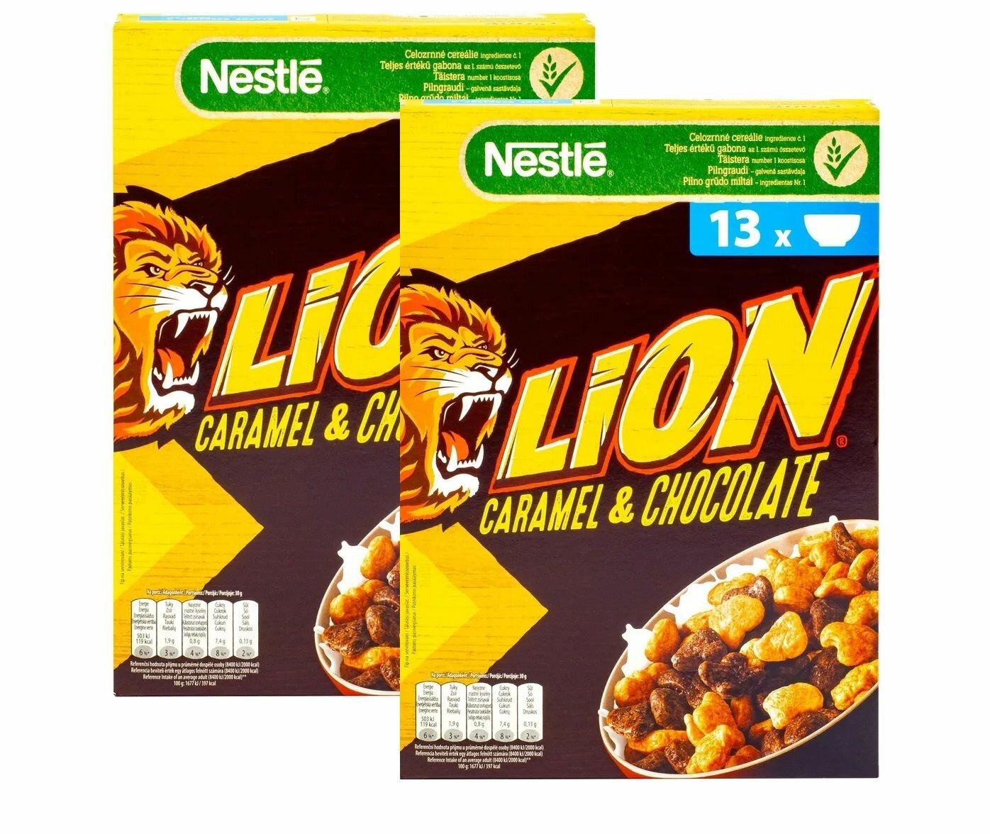 Готовый завтрак Nestle Lion карамельно-шоколадный, 2 пачки по 400 г - фотография № 2