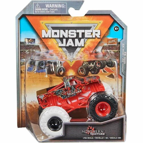 Машинка Monster Jam Northern Nightmare 1:64 6044941/20143054 набор машинок monster jam монстр джем траки меняющие цвет м 1 64 2 шт 6044943