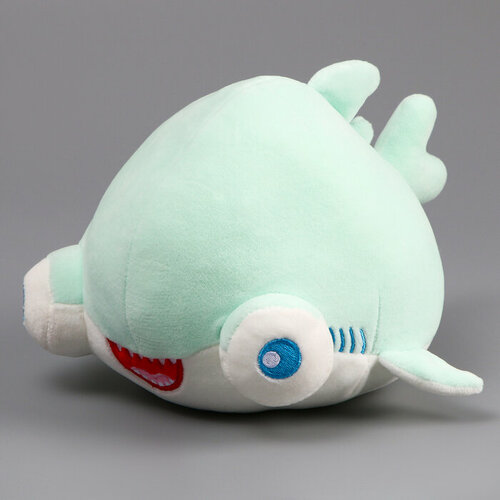 Мягкая игрушка Акула с большими глазами, 19 см, цвет бирюзовый
