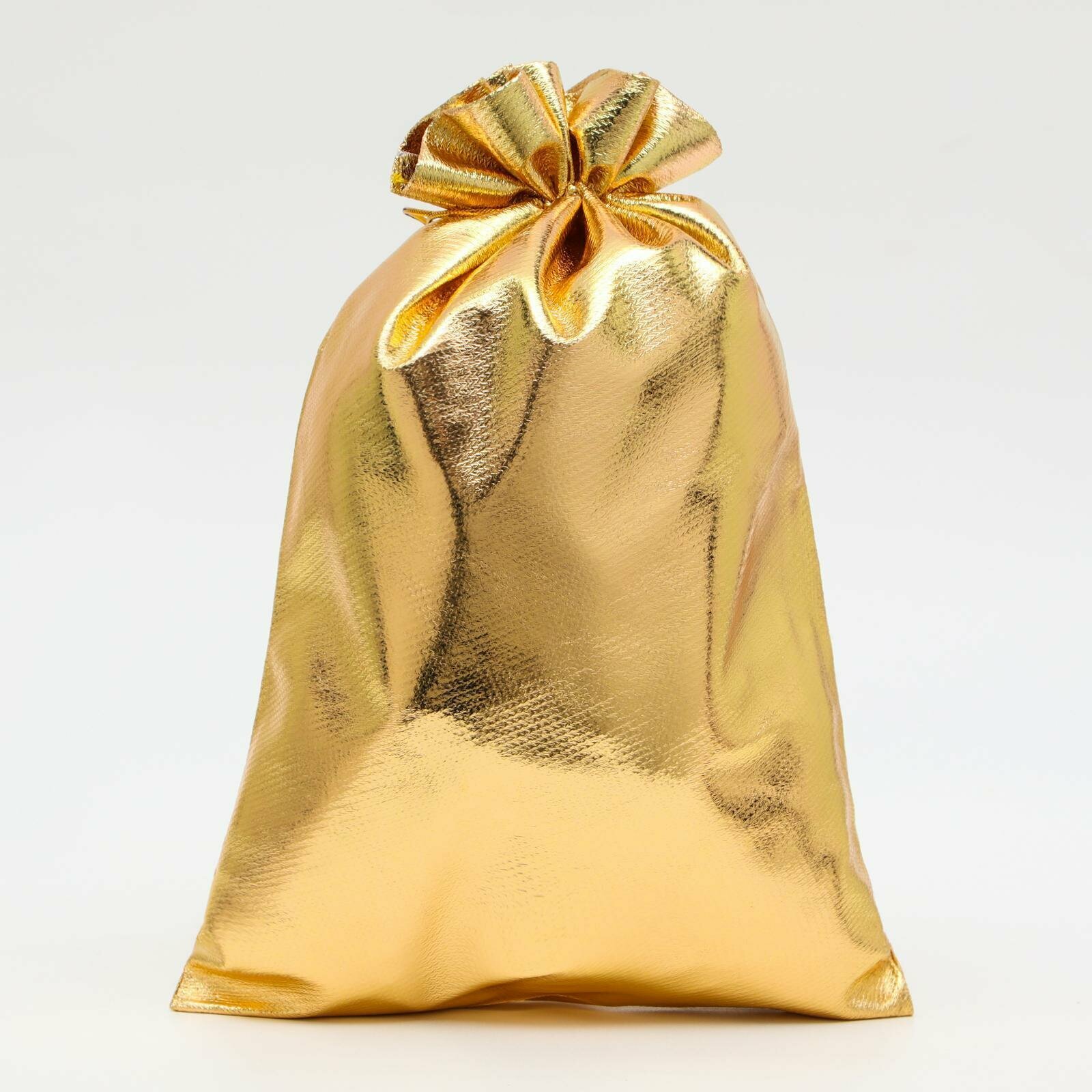 Мешок подарочный золотой 20 х 30 см