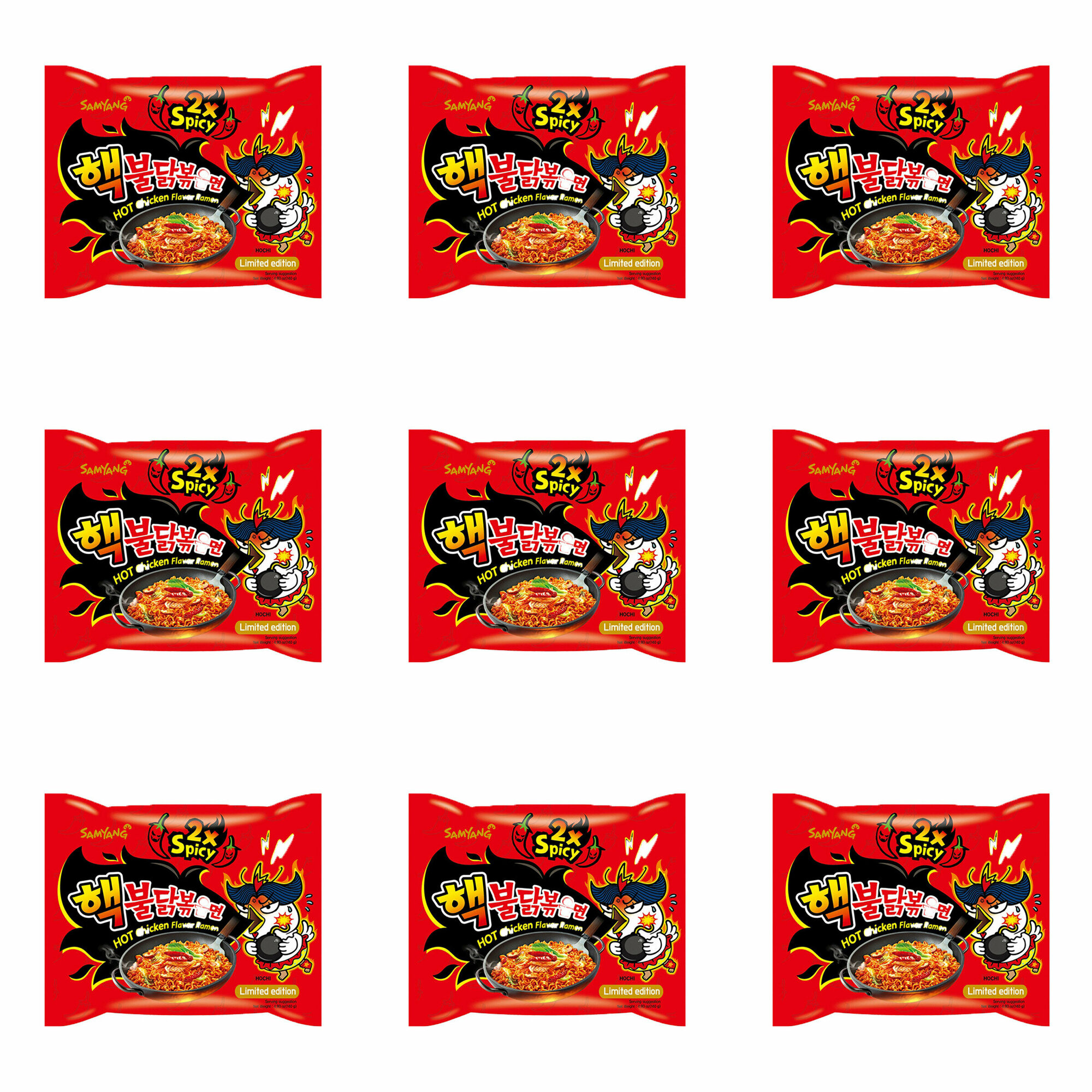 Samyang Лапша быстрого приготовления курица острая 2х Spicy, 140 г, 9 шт