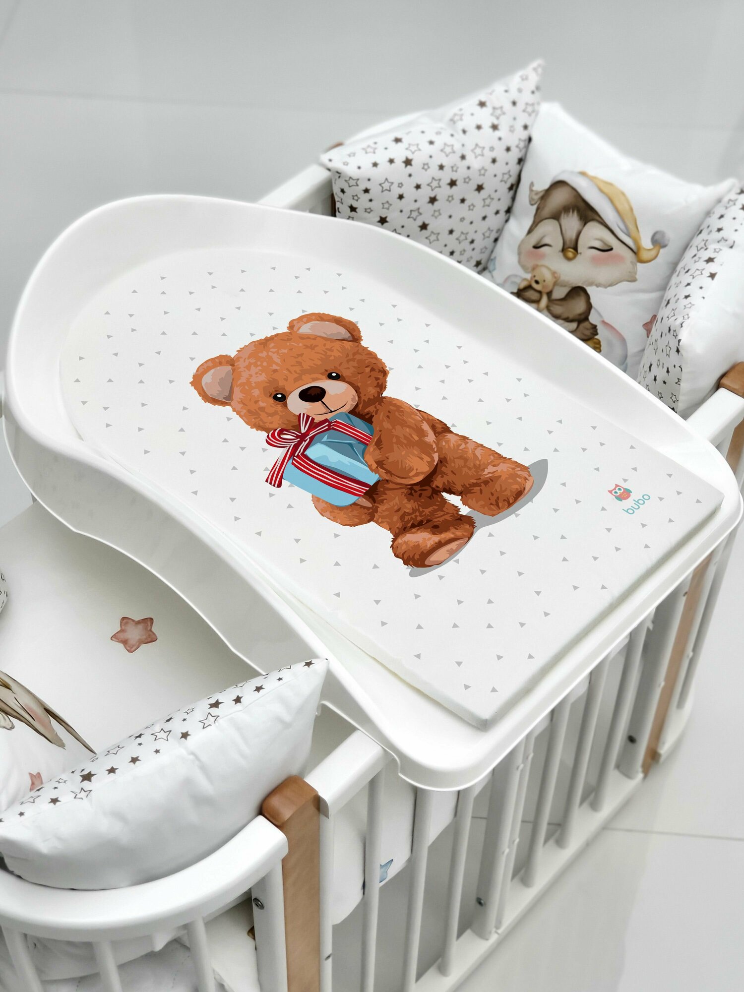 Доска для пеленания BUBO BABY "PRESTIGE" 80х53 см на пластиковой основе