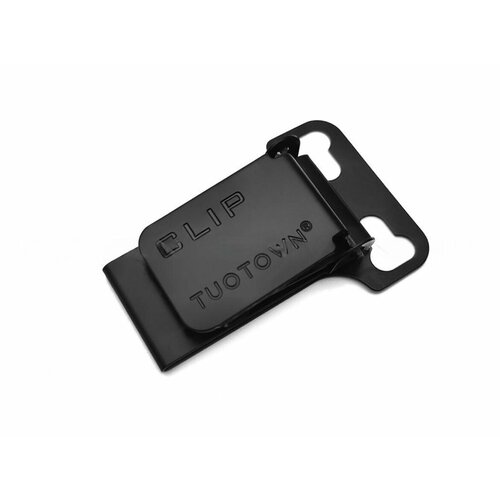 Клипса металлическая CLIP-01, TUOTOWN, сталь, черная, длина 5.7 см.