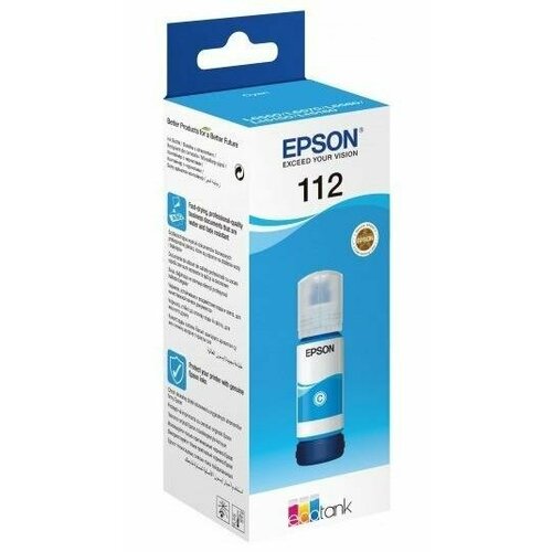 Картридж Epson C13T06C24A 112C, голубой картридж epson c13s050041 6000 стр голубой