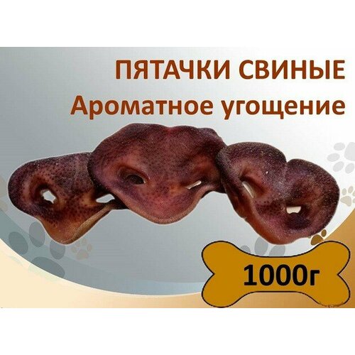 Пятачки свиные 1000г, натуральное лакомство для дрессировки и поощрения собак лакомство smart dog для собак пятачки свиные 3 шт