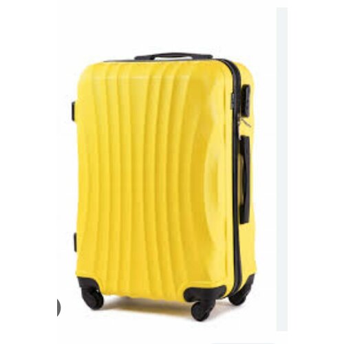 Чемодан чемоданмсин, 58 л, размер M, желтый чемодан чемоданмсин 37 л размер s экрю