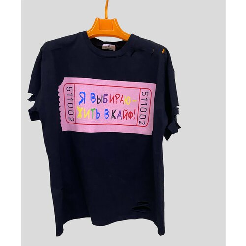 фото Футболка размер оверсайз, черный китай