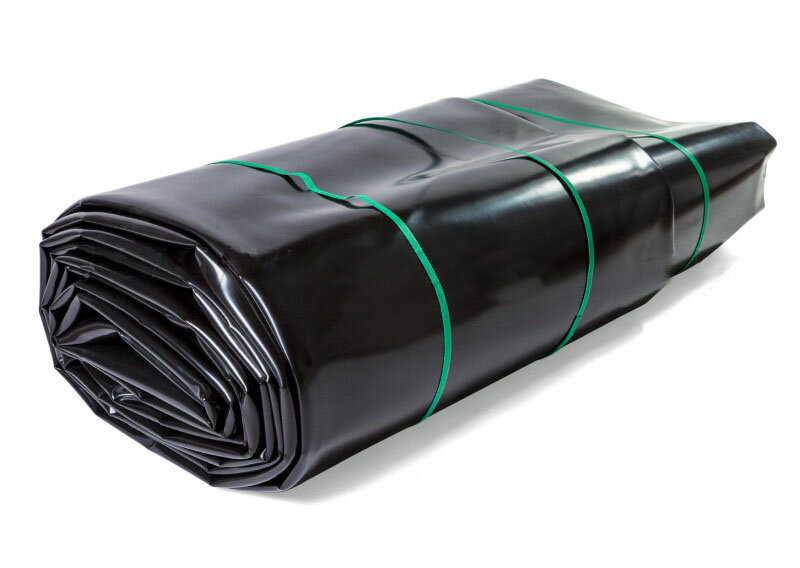 Пленка мембрана для водоема в упаковке 8х10 м (сварная), черная полиэтиленовая толщина 1000 мкм