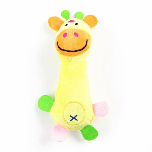 Пижон Мягкая игрушка для собак Жираф, 24 см, жёлтая пижон мягкая игрушка для собак жираф 24 см жёлтая