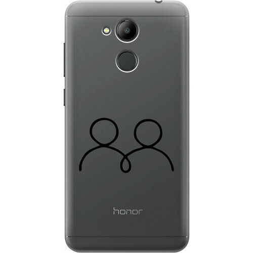 Силиконовый чехол на Honor 6C Pro, Хонор 6С Про с 3D принтом Couple Lines прозрачный силиконовый чехол на honor 80 pro хонор 80 про с 3d принтом couple lines прозрачный